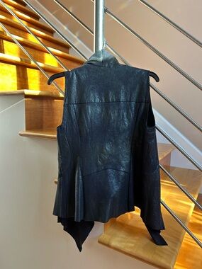 bagatelle Black Faux Leather-Look Vest